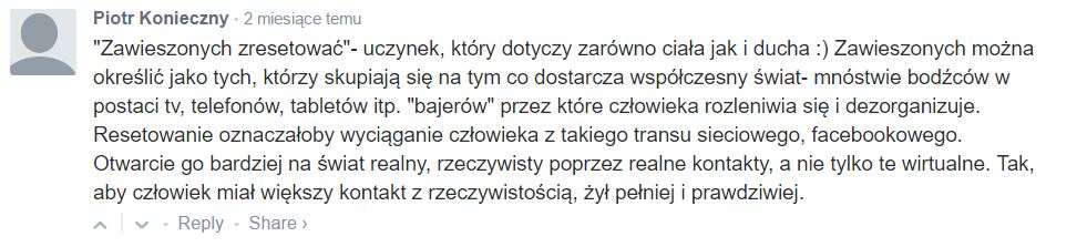 komentarz Piotra Koniecznego